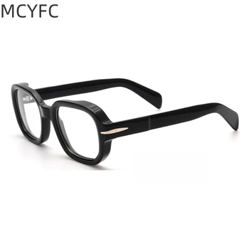 MCYFC Japán szemüvegkeretek Retro irodalmi négyzet design férfiaknak Dioptriás szemüveg nők Kiváló minőségű szemüvegkeret férfi