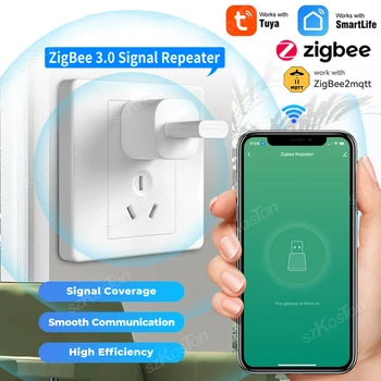 Tuya Smart Life ZigBee 3.0 jelismétlő USB bővítő Intelligens otthoni automatizálás jelerősítő ZigBee átjáróhoz ZigBee2MQTT