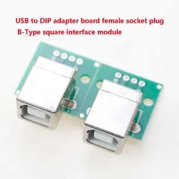 10 db USB - DIP adapter adapter kártya anya csatlakozó dugó egyenesen a B alakú négyzet alakú interfész modul nyomtató csatlakozási adatkábelébe