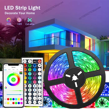LED szalag lámpák Bluetooth Music Sync LED 5050 RGB szalag LED lámpák játékterem dekoráció Neon lámpák LED 10m 20m lámpa LED szalag