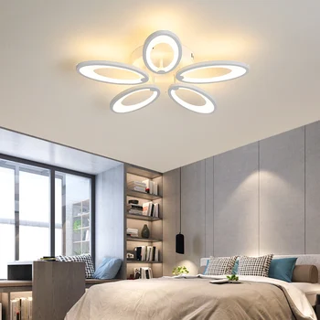 Modern nappali hálószoba Csillár 5 fej akril LED mennyezeti lámpák Lampe plafond avize Beltéri világítás Lámpatestek