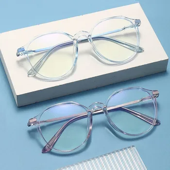 Kékfény-gátló szemüveg Sokszögű olvasószemüveg vékony arc Presbyopic szemüveg Látásápolás +0.00~+4.00