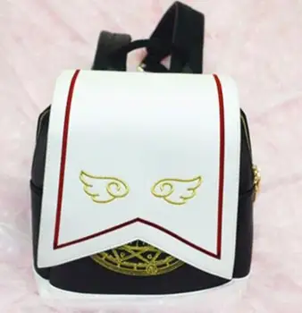 Lolita Anime kártya Captor Sakura Wing hímzett hátizsák táska Kinomoto női Gilr Magic School válltáska hátizsák ajándék