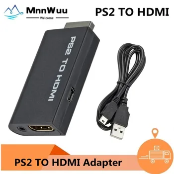  hordozható PS2 - HDMI 480i / 480p / 576i Audio Video Converter 3,5 mm-es hangkimenettel Támogatja a PS2 kijelzőt PS2 TO HD átalakító