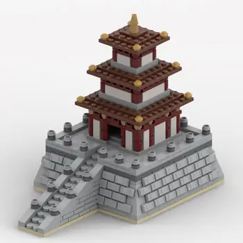 Emelt pagoda / Kis templom magas teraszon Építési játékkészlet 665 részes MOC