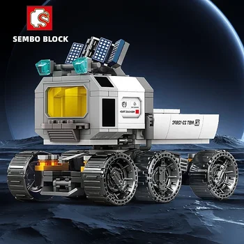SEMBO BLOKK Vándorló Föld 2 építőelem Holdszállító jármű Mobil autó ajtókeret Robot toldás modell Játék ajándék