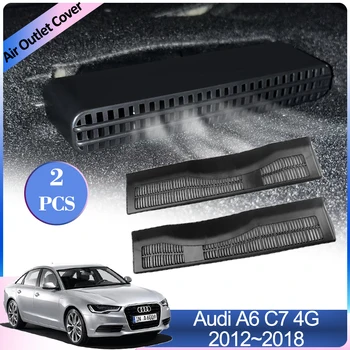 Audi A6 C7 4G 2012~2018 Air Outlet burkolatokhoz Kondicionáló szellőzőrácsok a hátsó ülések alatt Szellőzés Kipufogó belső tartozékok