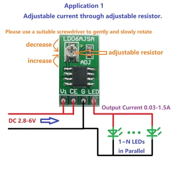 10 db DC 3-6V 0.03-1.5A állítható LED meghajtó PWM vezérlő DC-DC állandó áramátalakító Arduino MEGA2560 kenyérdeszkához