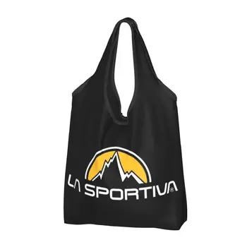 Újrafelhasználható La Sportiva logó Élelmiszerboltok táskái Összecsukható gép Mosható bevásárlótáska Nagy Eco tárolótáska Könnyű