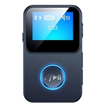 Bluetooth 5.0 audiovevő adapter Bluetooth MP3 lejátszó képernyőtámogatással Távirányítós fényképezés