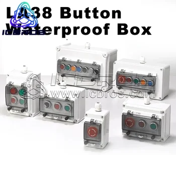 Button EmErgEncy Control Box Start Stop vízálló OutdOOr kapcsoló önvisszaállító védőburkolat