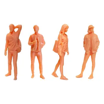 1/64 Méretarányú dioráma figura Homokasztal dísz Gyanta baba Ház dekoráció Vasúti készletek Apró mini emberek figurák dekoráció