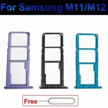 SIM-kártyatálca Samsung M11-hez M12 M127 SM-M127F SM-M127G SIM-kártya nyílás Micro SD memóriakártya-olvasó adapter csatlakozó cseréje