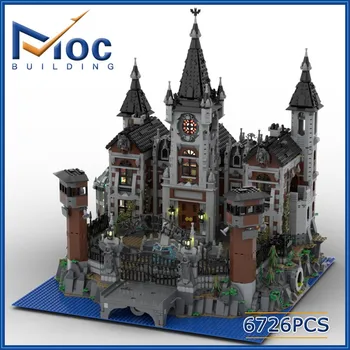 6726PCS filmsorozat MOC City moduláris Arkham Asylum építészet Kreatív építőelemek Játékok ajándék MOC-158329