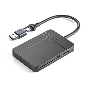 4 az 1-ben USB3.0 USB C memóriakártya-olvasó SDTFMSCF kompakt kártya adapter