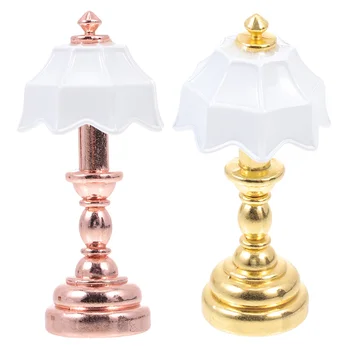 2Pcs vas asztali miniatűr éjjeli lámpa modell miniatűr asztali lámpa éjjeli lámpa dekoráció éjjeli lámpa modell dekoráció gyerekeknek