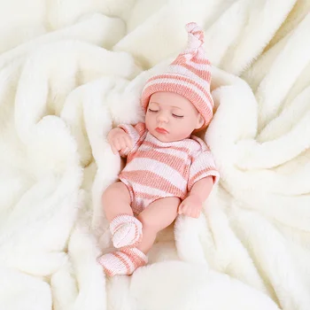19cm Reborn babák 8inch szilikon Élethű újjászületett babajátékok Vízálló baba Aranyos mini alvó cumi baba lányoknak születésnapi ajándék