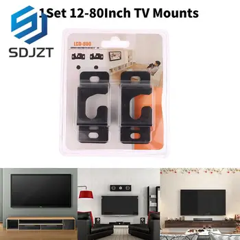 1Set 12-80Inch TV-tartók LCD LED monitor falra szerelhető konzol rögzített síkképernyős TV-keret csavarral