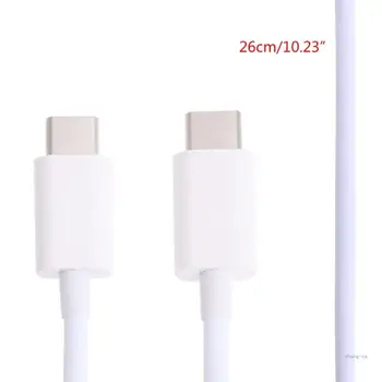M5TD Multifunkciós USB 3.1 apa - apa csatlakozó Type-C adatkábel, 18cm (fehér)