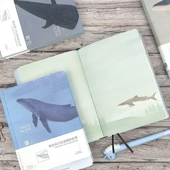 A5 Kawaii bálna napló személyre szabott kreatív színes oldal illusztráció Aranyos jegyzetfüzet Tanulói kézikönyv Főkönyv Jegyzettömb jegyzetfüzetek Új