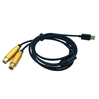  kettős RCA anya - C típusú USB C jel Video Av audio kábel csatlakozó Lead kábel