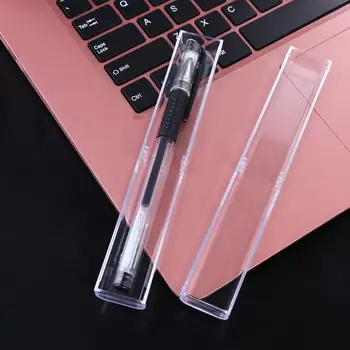 1Pc átlátszó toll csomagoló dobozok műanyag üres toll ajándékdobozok évfordulós ünneplés tolltartó ajándék írószer