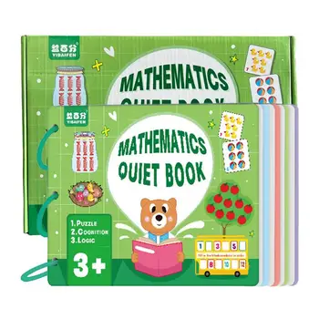 Gyerekek elfoglalt könyv Óvoda Ismeretterjesztő játék könyv Érzékszervi és csendes tevékenység könyv Állatszám egyeztetés puzzle 3-6 éves gyerek