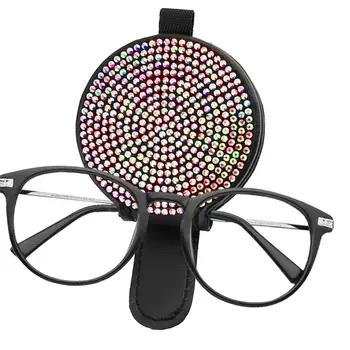 Napszemüveg tartó autós Bling Visor klip napszemüveghez mágneses PU bőr strasszos napellenző Napszemüveg tartó Napellenző szervező