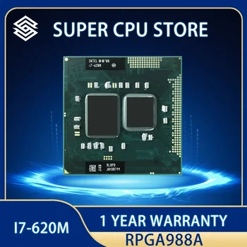Intel Core i7-620M i7 620M SLBTQ SLBPD 2,6 GHz-es kétmagos négyszálas CPU processzor 4M 35W foglalat G1 / rPGA988A