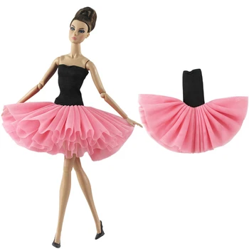 1 Szett Babaruha Divat Balett Tánc Szoknya Party Piros ruha Szűk ing Alkalmi viselet Barbie baba kiegészítőkhöz Játékok