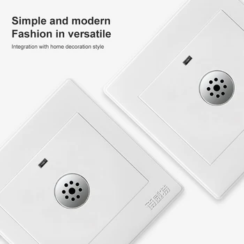 220v Smart Switch érzékelő Hang Smart Home Smart Switchek 10a intelligens kapcsolók modul hangérzékelő tartozékok otthoni fehér