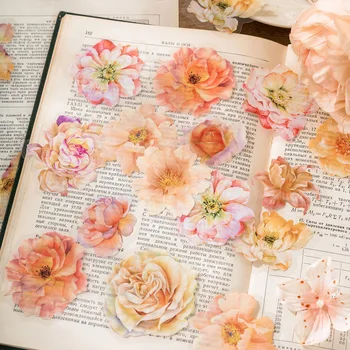 30db/1lot Kawaii scrapbook matricák Vintage Dream of Flowers Scrapbooking kelléktervező Dekoratív kézműves írószer matrica