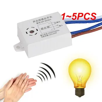 1 ~ 5PCS Hangérzékelő kapcsoló modul 220V detektor Hanghang érzékelő Intelligens automatikus bekapcsolás fény intelligens kapcsoló folyosófürdőhöz