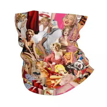 Pop Art Szexi aranylány Monroe Marilyns Bandana nyakvédője sívadászathoz Férfi női pakolás sál Balaclava melegítő