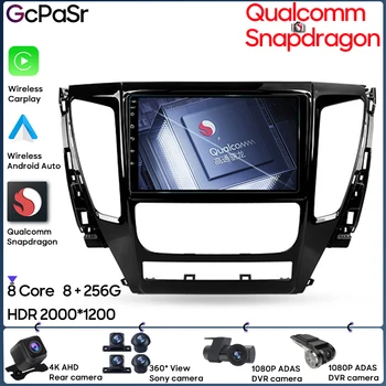 Qualcomm Snapdragon Android autórádió videó a Mitsubishi Pajero Sport 3 számára 2016 - 2018 GPS navigáció Auto sztereó 5G Wifi Dash BT