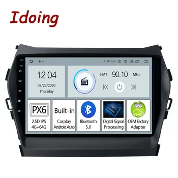 Idoing PX6 Android 11 autórádió multimédia lejátszó Hyundai IX45 2015-2017 GPS navigáció Carplay automatikus fejegység Plug and Play