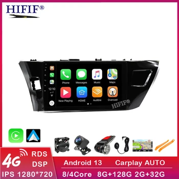 Android13 2 Din autórádió Toyota Corolla Ralink 2014-2016 4G Net Wifi multimédia videó RDS DSP lejátszó GPS navigáció MP5 DVD