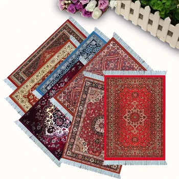 Perzsa szőnyeg Szőtt virág kis alátét nagykereskedők olcsó egérpad asztali szőnyeg retro stílusú gumi csúszásmentes számítógépes szőnyegek