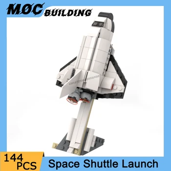 MOC High-Tech űrsikló indítási modell Építőelemek Kockák Rakéta repülőgép Kreatív játékok Univerzum felfedezése Oktatási ajándék