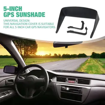 Autó GPS napernyő 5 hüvelykes GPS napernyő fedél Univerzális autós navigációs képernyővédő fólia Tükröződésmentes napellenző pajzs Automatikus GPS napernyő