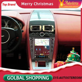 Auto sztereó Android 12 8+256 Aston Martin 2005-2015 Tesla stílusú autó GPS navigáció multimédia lejátszó rádiószalag fejegység 5G