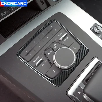 rozsdamentes acél autó stílusvezérlő multimédiás panel keret burkolat matrica díszítés az Audi Q5 FY 2018-2020 automatikus belső tartozékokhoz
