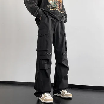 Streetwear Cargo nadrág Férfi divatos nadrág Férfi Jogger melegítőnadrág Multi-pocket vízálló női hárem nadrág Nagy méret 5XL