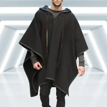 Trendi férfi kabát Halloween cosplay férfi kabát középkori laza köpenykabát