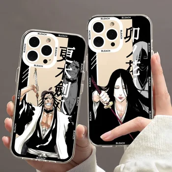 Bleach Anime Phone Case iPhone 11 12 Mini 13 14 15 Pro Max átlátszó héjhoz