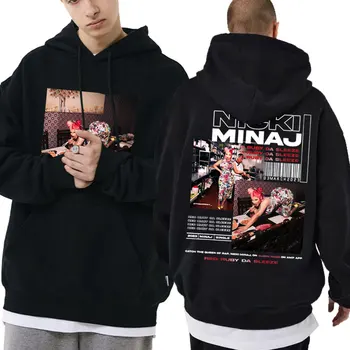 Rap Nicki Minaj Red Ruby Da Sleeze Music Album Graphic Hoodie Férfi divat Trend kapucnis pulóverek Férfi Női Hip Hop Oversized pulóver