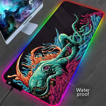 HD nyomtatás Oni egérpad gamer RGB nagy új egérpad XXL asztali szőnyeg irodai szőnyeg természetes gumi vízálló puha laptop egérszőnyegek