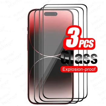 3Pcs védőüveg iPhone 15 Pro Max készülékhez iPhone15 Plus edzett film iPhone15Pro 15Pro 15ProMax 2023 üveg képernyővédő fólia