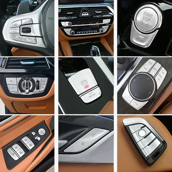 BMW 5-ös sorozathoz, 6GT G32 G30 2018-2023évhez króm autó kormánykerék gombok kapcsoló díszítő burkolat burkolat Autó belső kiegészítők