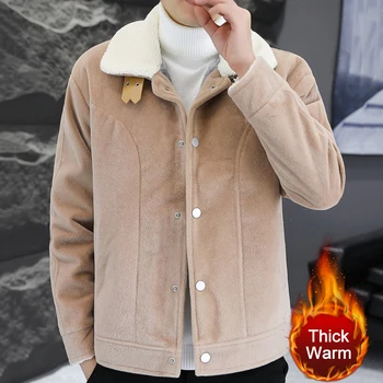 Vastagítsa 2023 őszi alkalmi hajtóka férfi kabát téli férfi kabát rövid vékony kabát kabát kontraszt szín meleg férfi kabát férfi ruházat